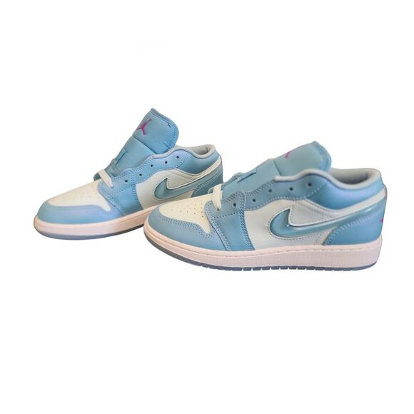 Special Edition Kids Air Jordan 1 Low SE Aquarius Blue (GS) - Size 4.5 Y - Picture 3 of 9